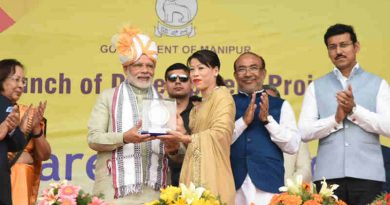 Narendra Modi at the launch of the Development Projects, in Manipur on March 16, 2018