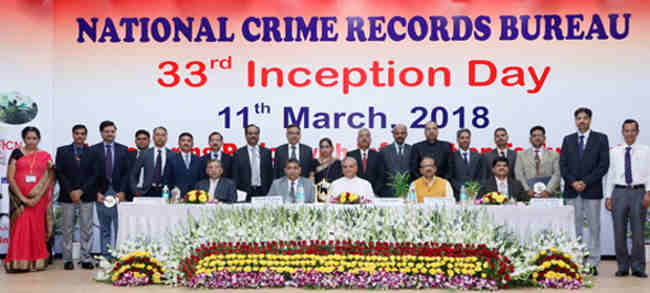 Director IB, Shri Rajiv Jain in a group photograph at the National Crime Record Bureau 33rd Inception Day, in New Delhi on March 11, 2018