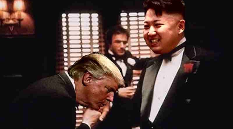 Donald Trump with Kim Jong-Un. Photo courtesy: DPRK News Feed