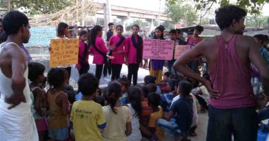 RMN Foundation school team presenting the street play – चमेली की पढ़ाई – which reveals the problems in the education ecosystem. The street play is being shown in the city as well as villages of Delhi.