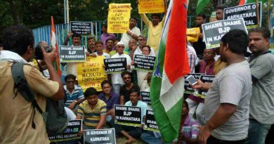 Protest by Congress in West Bengal. Photo: Congress