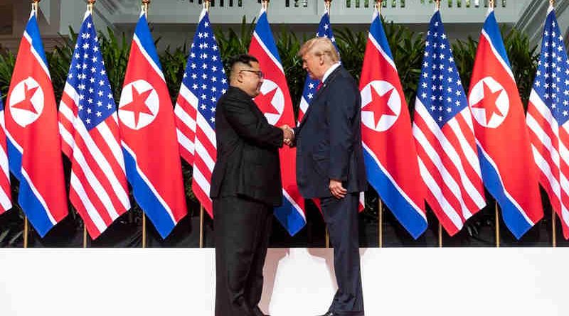 Donald Trump and North Korean leader Kim Jong-un concluded their meeting in Singapore on June 12, 2018. Photo: White House