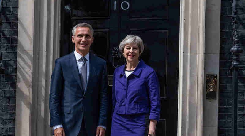 NATO Secretary General Jens Stoltenberg meets with the Prime Minister of the United Kingdom of Great Britain and Northern Ireland, Theresa May. Photo: NATO