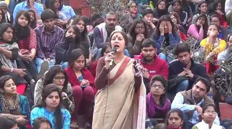 Communist Leader Brinda Karat Addressing Students in the JNU Case (file photo)