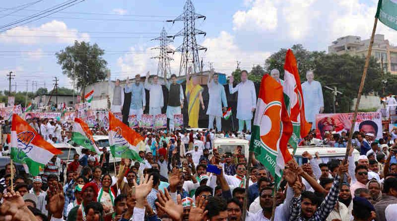 Rahul Gandhi Starts Congress Sankalp Yatra. Photo: Congress