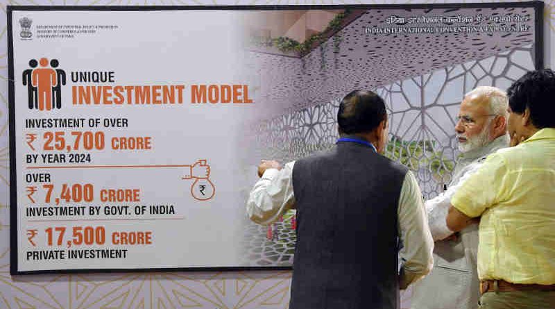 The Prime Minister, Shri Narendra Modi at the foundation stone laying ceremony of the India International Convention and Expo Centre, at Dwarka, New Delhi on September 20, 2018.