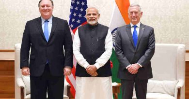 Narendra Modi meets the US Secretary of State, Mr. Michael R. Pompeo and the US Secretary of Defence, Mr. James Mattis, in New Delhi on September 06, 2018. Photo: PIB (file photo)