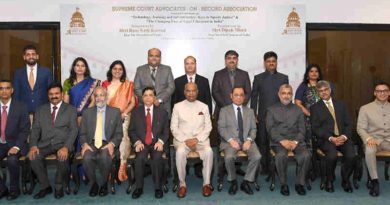 The President, Shri Ram Nath Kovind in a group photograph at the inauguration of the National Conference, organised by the Supreme Court Advocates-on-record Association (SCAORA), in New Delhi on September 01, 2018. The Chief Justice of India, Justice Shri Dipak Misra and other dignitaries are also seen. (file photo)