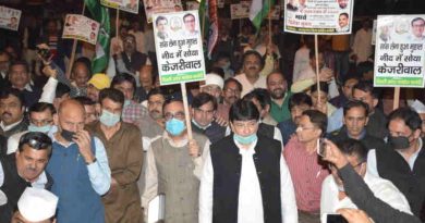 The Delhi unit of Congress party organized a demonstration on November 22, 2018 to spread awareness about lethal pollution in Delhi. Photo: Congress (file photo)