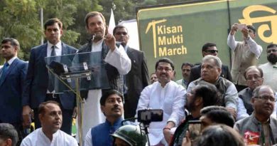 Rahul Gandhi at Kisan Mukti March in New Delhi on November 30, 2018. Photo: Congress
