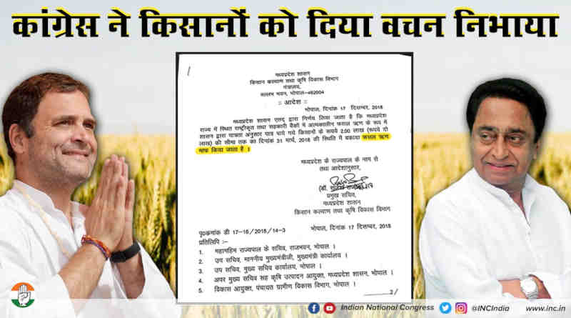 Congress CM Kamal Nath Waives Off Loans of Farmers in MP