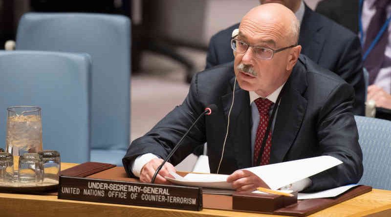 Vladimir Voronkov, Under-Secretary-General of the United Nations Counter-Terrorism Office, addresses the Security Council meeting on threats to international peace and security caused by terrorist acts. Photo: UN