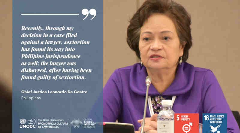 Chief Justice Teresita Leonardo de Castro. Photo: UNODC