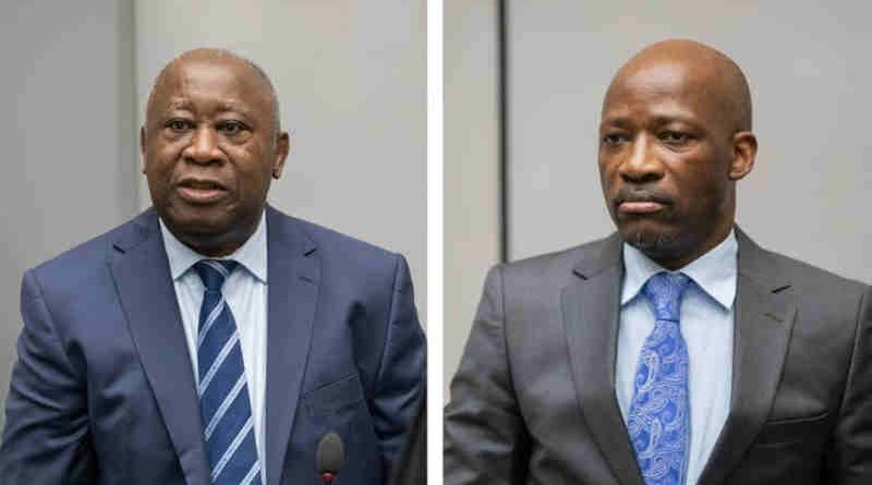 Mr Laurent Gbagbo and Mr Charles Blé Goudé in Courtroom I at the seat of the International Criminal Court in The Hague, Netherlands on 15 January 2019 Photo: ICC-CPI