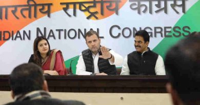 Rahul Gandhi at a press conference. Photo: Congress