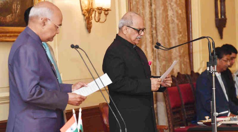 The President of India, Ram Nath Kovind, administering the oath of office of the Chairperson, Lokpal to Justice Pinaki Chandra Ghose, at a swearing-in ceremony at Rashtrapati Bhavan in New Delhi on March 23, 2019. Photo: PIB