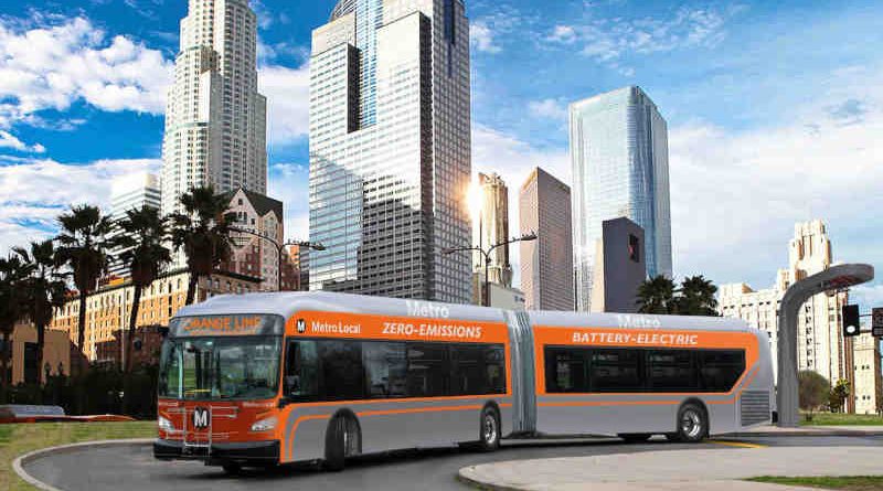 Rendering of a zero-emissions bus. A joint venture between STV and WSP USA has been selected by the Los Angeles County Metropolitan Transportation Authority (METRO) to develop a zero emissions bus program as part of the agency's goal to transition to zero emission technology by 2030. Photo: Metro