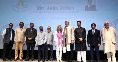 The President of Academy of Motion Pictures Arts and Sciences, Mr. John Bailey, the Secretary, Ministry of Information & Broadcasting, Shri Amit Khare and other dignitaries at a Special Interactive Session, organised by the Ministry of Information & Broadcasting, in New Delhi on May 28, 2019. Photo: PIB