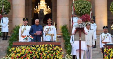 Narendra Modi takes Oath of Office and Secrecy at Rashtrapati Bhavan on May 30, 2019. (file photo) Photo: PIB