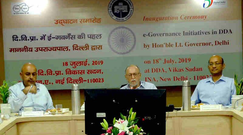 Lt. Governor (LG) of Delhi Anil Baijal – who is also the chairman of DDA – launched a number of e-governance initiative for DDA on July 18. Photo: DDA
