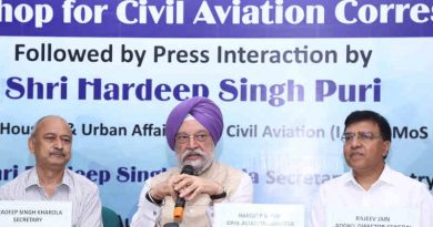 Hardeep Singh Puri addressing the media workshop for civil aviation correspondents, in New Delhi on August 29, 2019. Photo: PIB