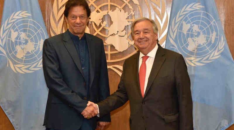 Prime Minister (PM) of Pakistan Imran Khan with UN Secretary General António Guterres. Photo: Pakistan Government