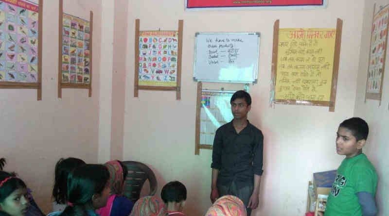 Students at RMN Foundation Free School for Deserving Children at New Delhi, India. Photo: Rakesh Raman / RMN News Service