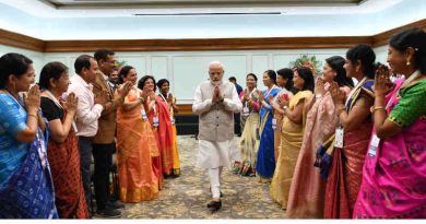 Narendra Modi meeting the recipients of the National Teacher Awards’ 2018, in New Delhi on September 03, 2019. Photo: PIB