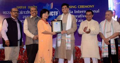 Piyush Goyal at the closing ceremony of the India International Cooperatives Trade Fair (IICTF), at Pragati Maidan, New Delhi on October 13, 2019. Photo: PIB