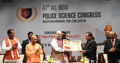Union Home Minister, Amit Shah presiding over the 47th All India Police Science Congress in Lucknow, Uttar Pradesh on November 29, 2019. The Chief Minister of Uttar Pradesh, Yogi Adityanath is also seen. Photo: PIB