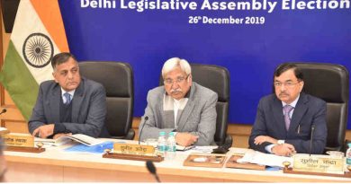 The Chief Election Commissioner, Sunil Arora reviews the meeting on poll preparedness for Delhi Assembly Election, in New Delhi on December 26, 2019. The Election Commissioners, Ashok Lavasa and Sushil Chandra are also seen. Photo: PIB