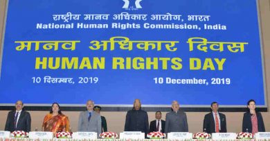 President of India Ram Nath Kovind at the Human Rights Day function organized by the National Human Rights Commission in New Delhi on December 10, 2019. The Chairperson of National Human Rights Commission Justice H.L. Dattu and other dignitaries are also seen. Photo: PIB