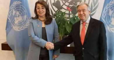 UNODC Chief Ghada Fathi Waly with UN Secretary-General António Guterres. Photo: UNODC (file photo)