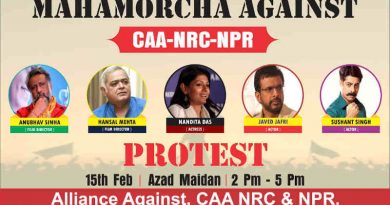 Bollywood Celebs to Lead Mega Protest Against CAA, NRC, NPR.