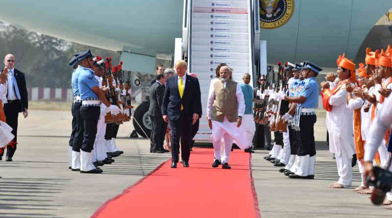 Donald Trump with Narendra Modi on February 24, 2020. Photo: PIB