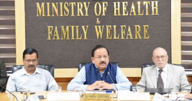 The Union Minister for Health & Family Welfare, Dr. Harsh Vardhan chairing the review and coordination meeting on COVID-19, in New Delhi on March 09, 2020. The Lt. Governor of Delhi, Anil Baijal and the Chief Minister of Delhi, Arvind Kejriwal are also seen. Photo: PIB