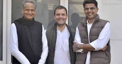 Congress leaders Ashok Gehlot, Rahul Gandhi, and Sachin Pilot. Photo: Congress (file photo)