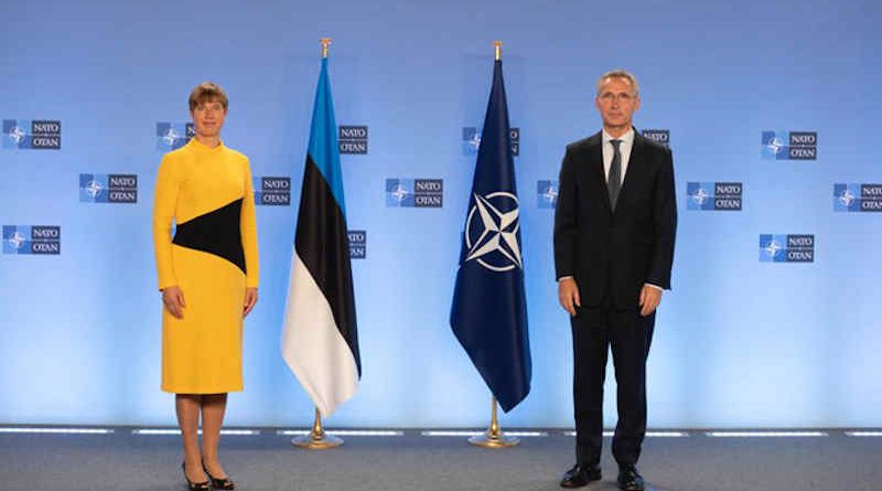 President of Estonia Kersti Kaljulaid with NATO Secretary General Jens Stoltenberg. Photo: NATO