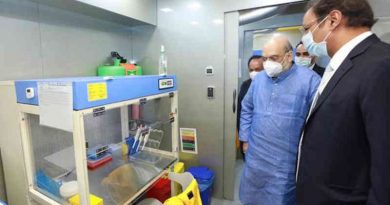 India’s Home Minister Amit Shah inaugurating a mobile Covid-19 RT-PCR Lab in New Delhi on November 23, 2020. Photo: PIB