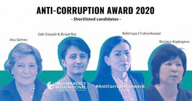 Shortlisted candidates for the 2020 Anti-Corruption Award. Photo: Transparency International