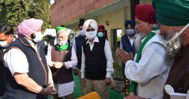 Punjab chief minister (CM) Amarinder Singh meeting the leaders of farmers’ unions in Chandigarh on November 21, 2020. Photo: Punjab CM / Twitter