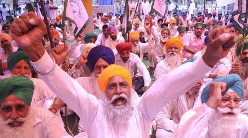 Punjab farmers protesting against the farm laws imposed by the Modi government. Photo: Shiromani Akali Dal