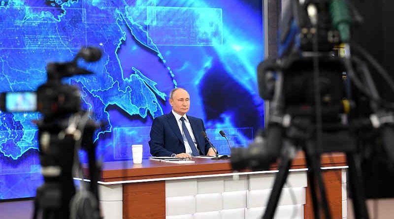 Russian President Vladimir Putin addressing his annual press conference on December 17, 2020. (file photo) Photo: Kremlin