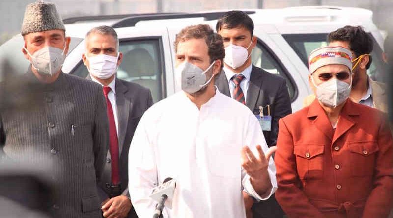 Congress leader Rahul Gandhi addressing media persons about new farm laws of Modi government in New Delhi on December 24, 2020. Photo: Congress