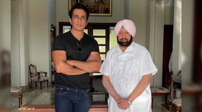 The Punjab Government in India appointed Bollywood actor Sonu Sood as a community influencer to promote Covid-19 vaccination drive in the state. Photo: Twitter / Amarinder Singh