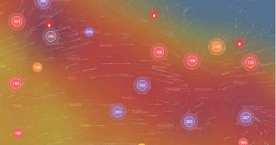 Pictured: On 13 January, 2021 at 2:30 pm (PST), New Delhi registered an air quality of 346 and Lucknow registered 262. Numerous northern Indian cities were rated with very unhealthy to hazardous air. Photo: IQAir