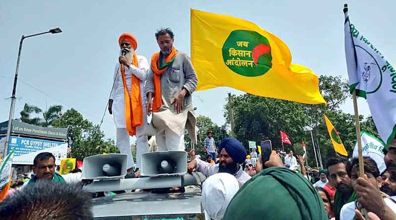 Farmers participating in the 'Save Farming, Save Democracy' march in India on June 26, 2021. Photo: Jai Kisan Andolan