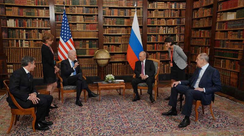 The meeting between the U.S. President Joe Biden and the Russian President Vladimir Putin on June 16, 2021 in Geneva. Photo: White House (file photo)