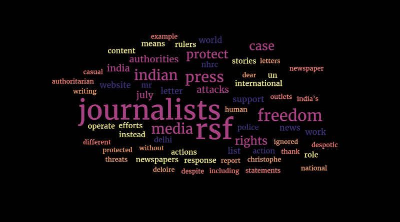 Letter to RSF on Press Freedom. By Rakesh Raman