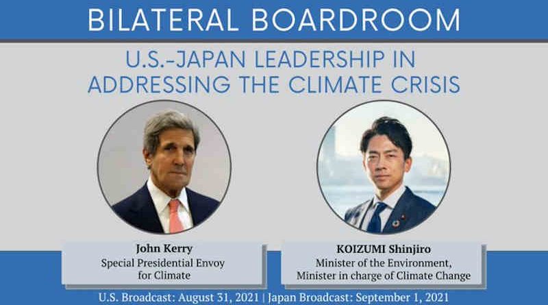 Bilateral Boardroom: U.S.-Japan Leadership in Addressing the Climate Crisis. Photo: Twitter / Special Presidential Envoy John Kerry